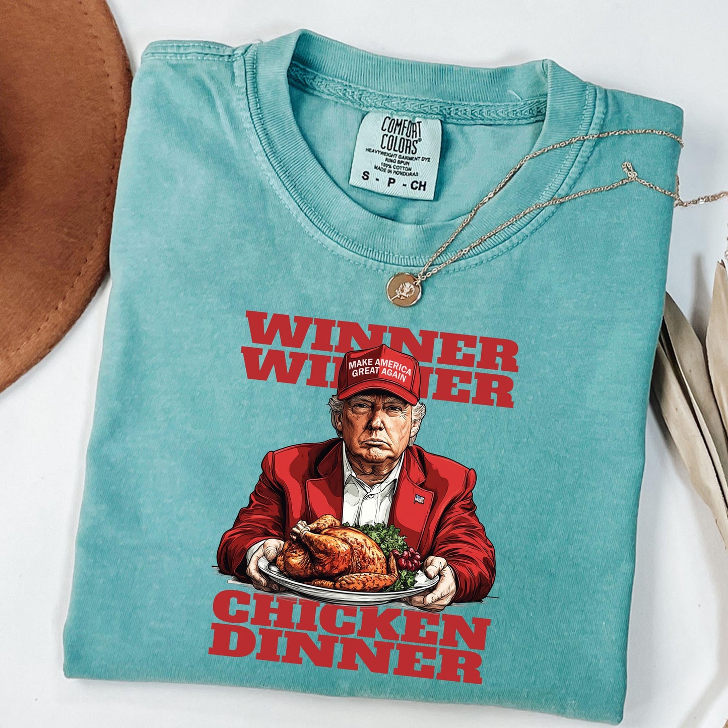 Comfort Colors Winner Winner Chicken Dinner Trump 2024 Shirt