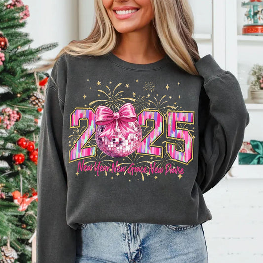 Retro Glitter Disco Ball Happy New Year Shirt