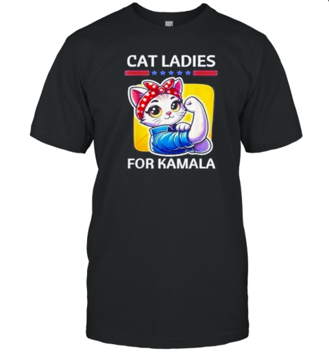 Cat Ladies For Kamala Harris 2024 Childless Cat Lady T-Shirt