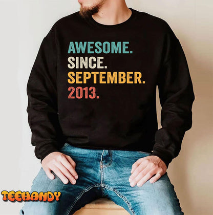 9 Years Old Gifts Awesome Since September 2013 9th Birthday T-Shirt