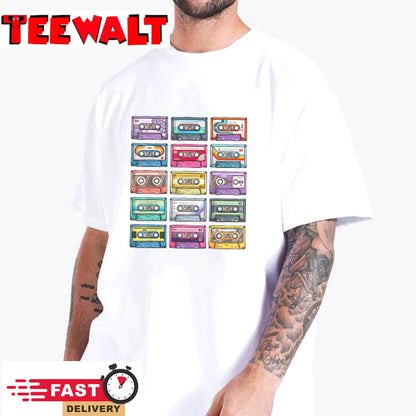 Vintage Cassette tapes Collection 80's 90's Music Mixtape T-Shirt