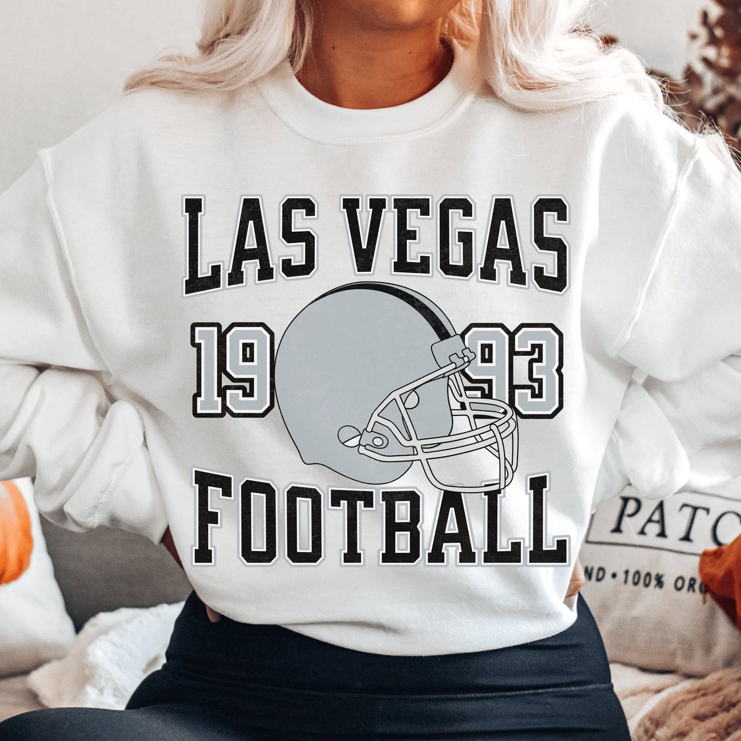 Las Vegas Raiders Vintage Style Football Sweatshirt Crewneck Shirt