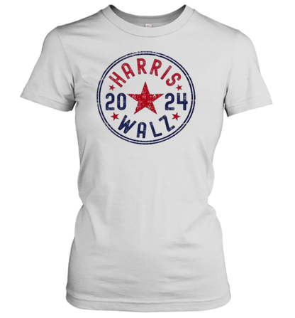 Harris Walz 2024 Star Logo Vote Kamala Harris For The President 2024 T-Shirt