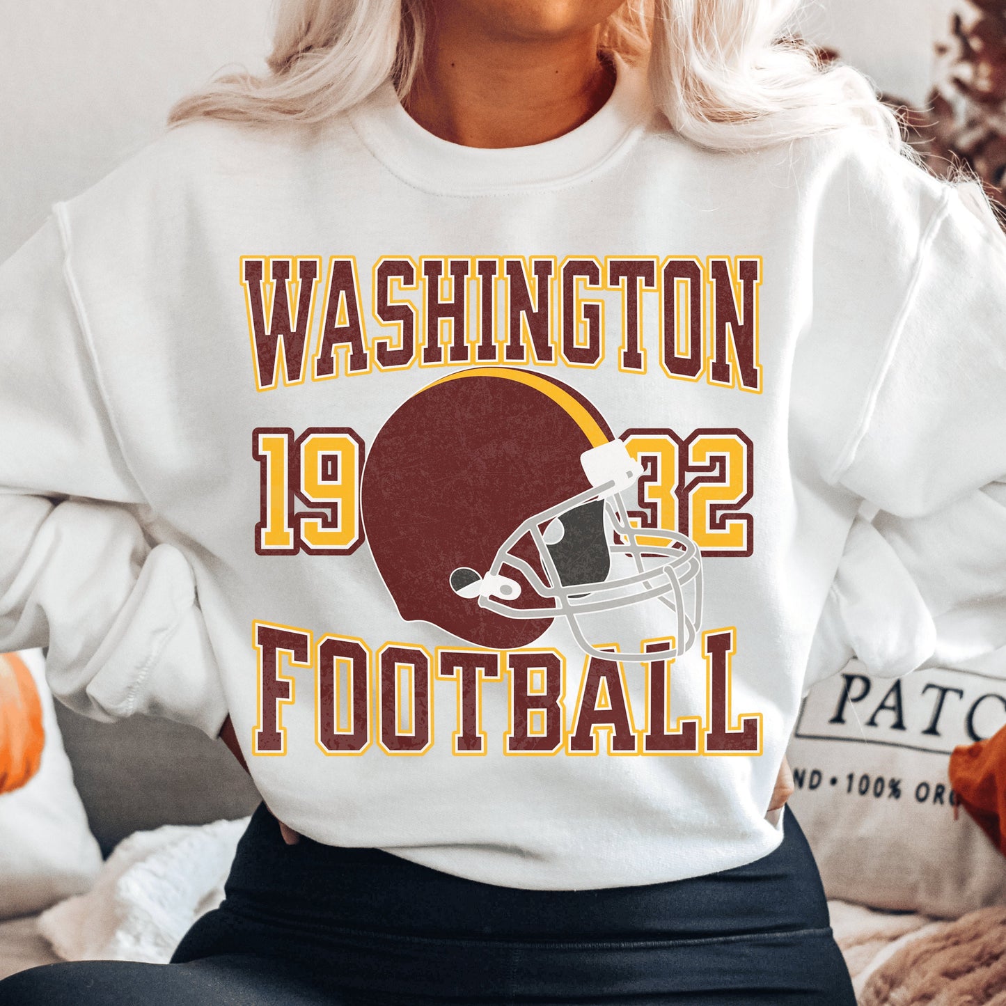 Washington Football Crewneck Sweatshirt - Vintage Inspired Washington Shirt