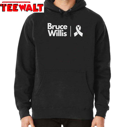 Bruce Willis With Aphasia Grey Ribbon Unisex T-Shirt