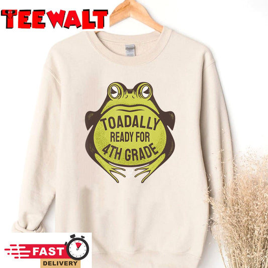 Funny Toad Frog Pun - Toadally Ready for Fourth Grade T-Shirt