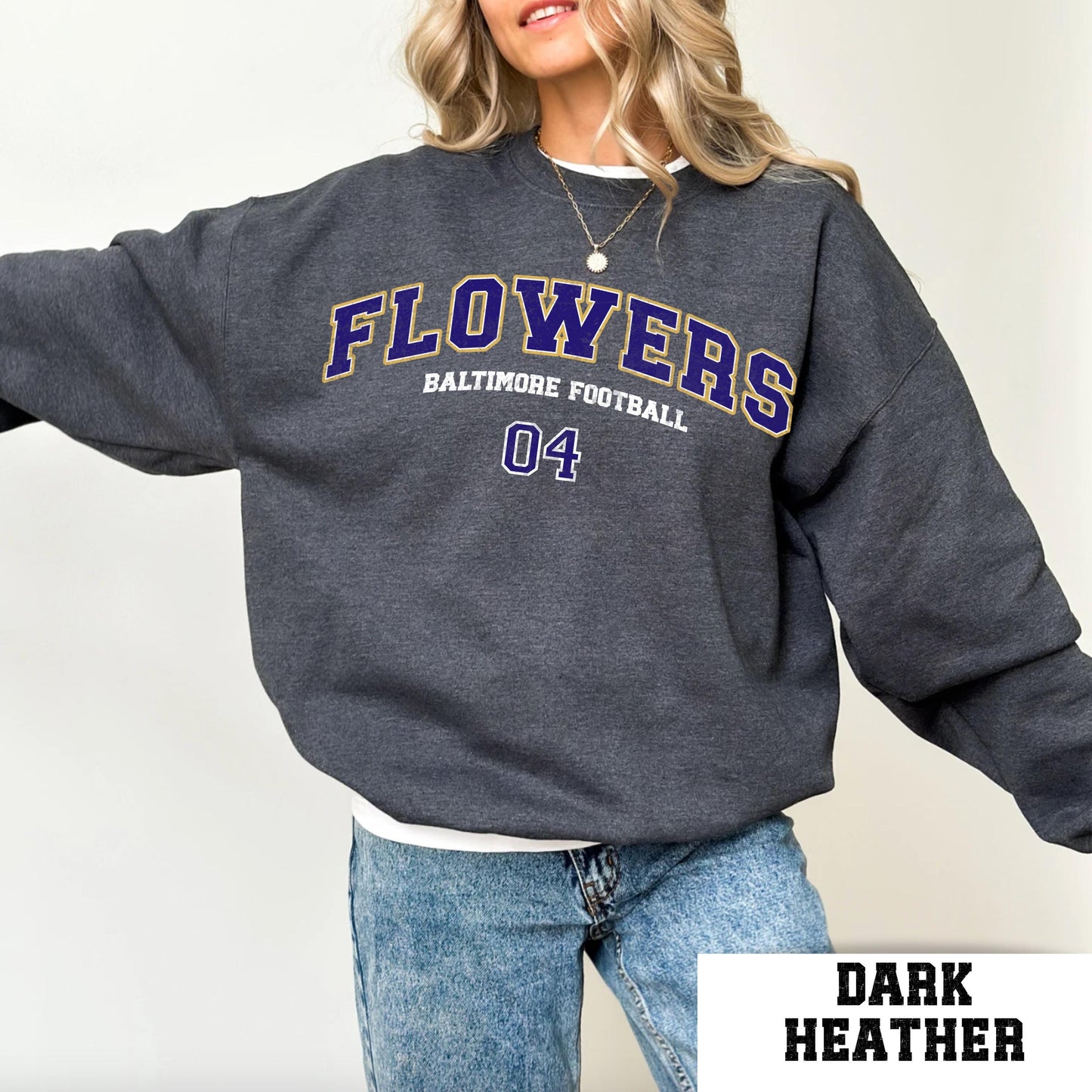 Zay Flowers Baltimore Ravens Football Sweatshirt Game Day Crewneck