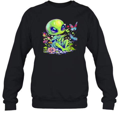 Alien Girl With Flowers T-Shirt