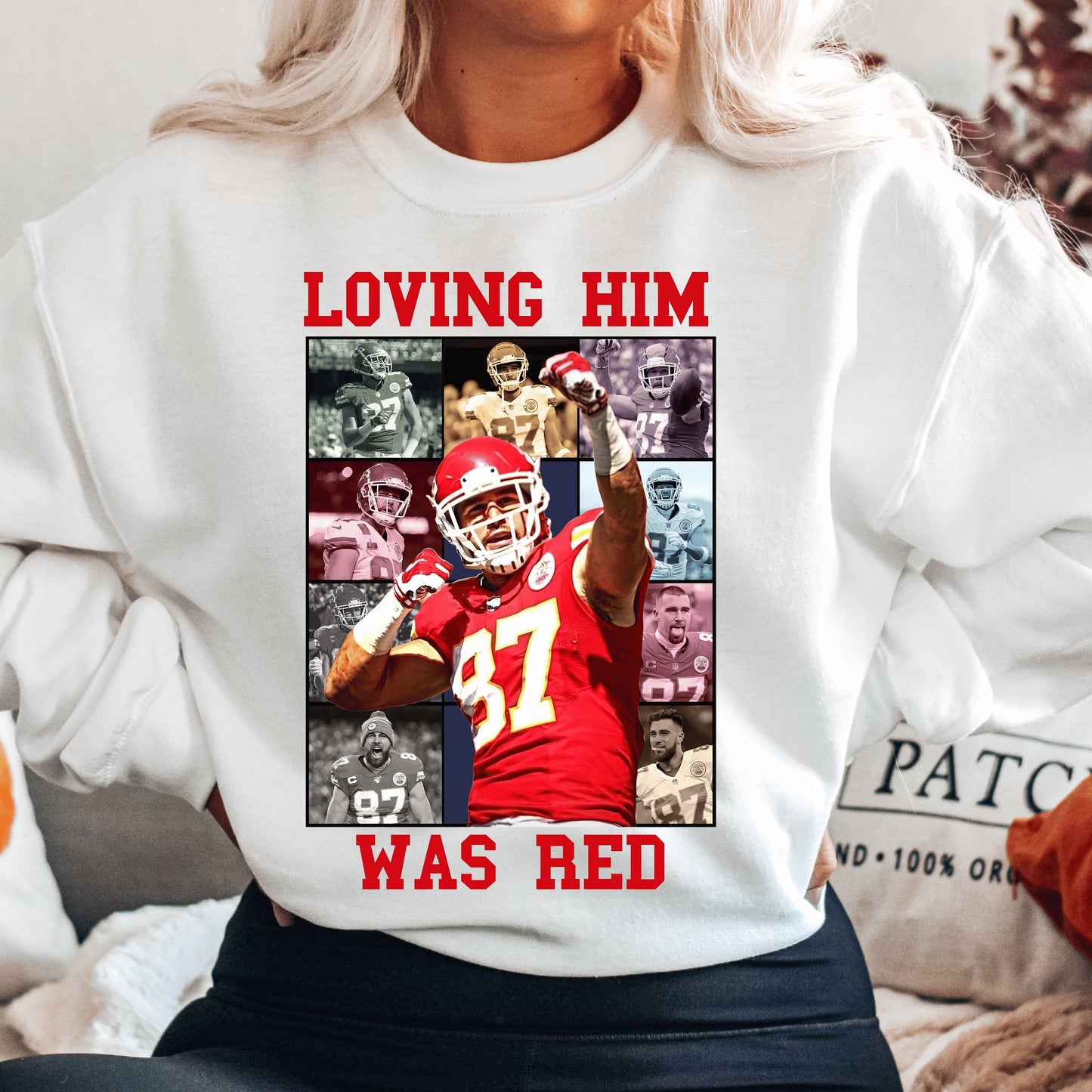 Travis Kelce Football Sweatshirt - Kansas City Football Apparel Shirt