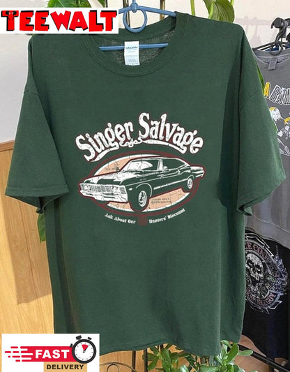 Vtg Supernatural Impala Singer Salvage SPN shirt, Supernatural TV Show Shirt