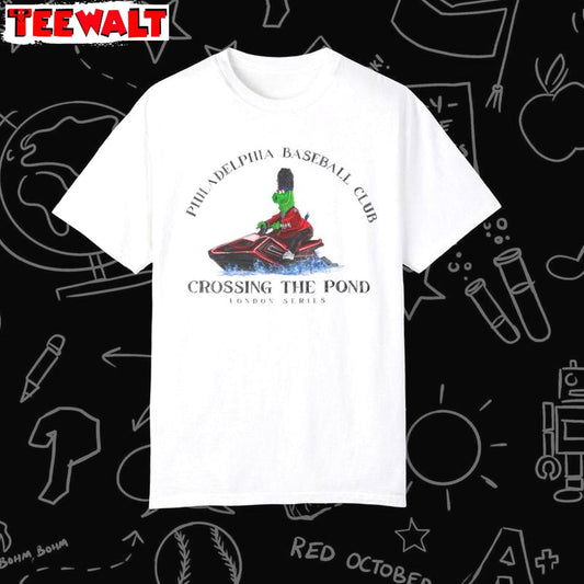 Crossing The Pond Comfort Colors Shirt, Phialadelpha Basketball Club Crewneck Tee Tops