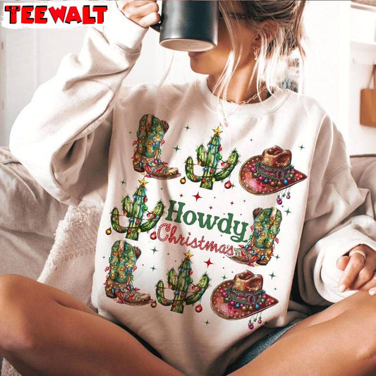 Retro Howdy Chrsitmas Sweatshirt 03