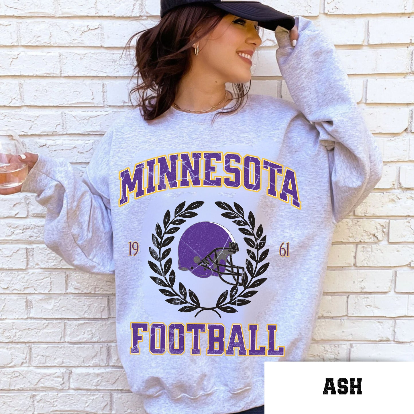 Minnesota Football Vintage Crewneck Sweatshirt For Vikes Fans