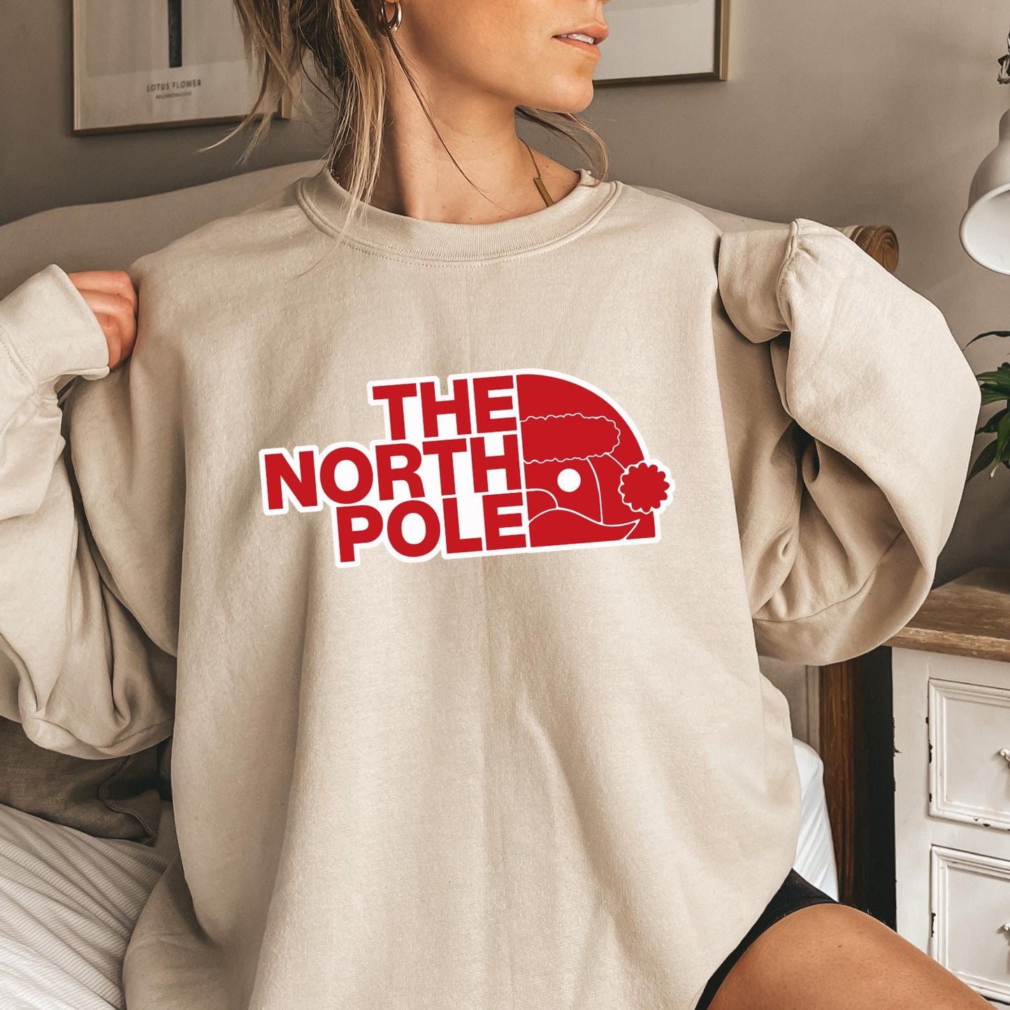 North Pole Christmas Sweatshirt Funny Holiday Apparel