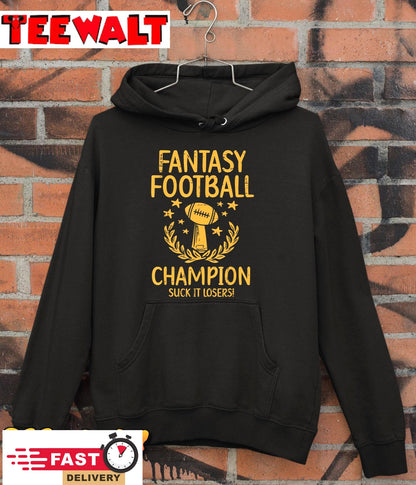 Fantasy Football Champion Funny FFL Draft Champ Men Women T-Shirt