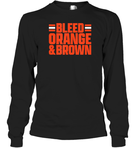 Cleveland Browns Bleed Orange And Brown T-Shirt