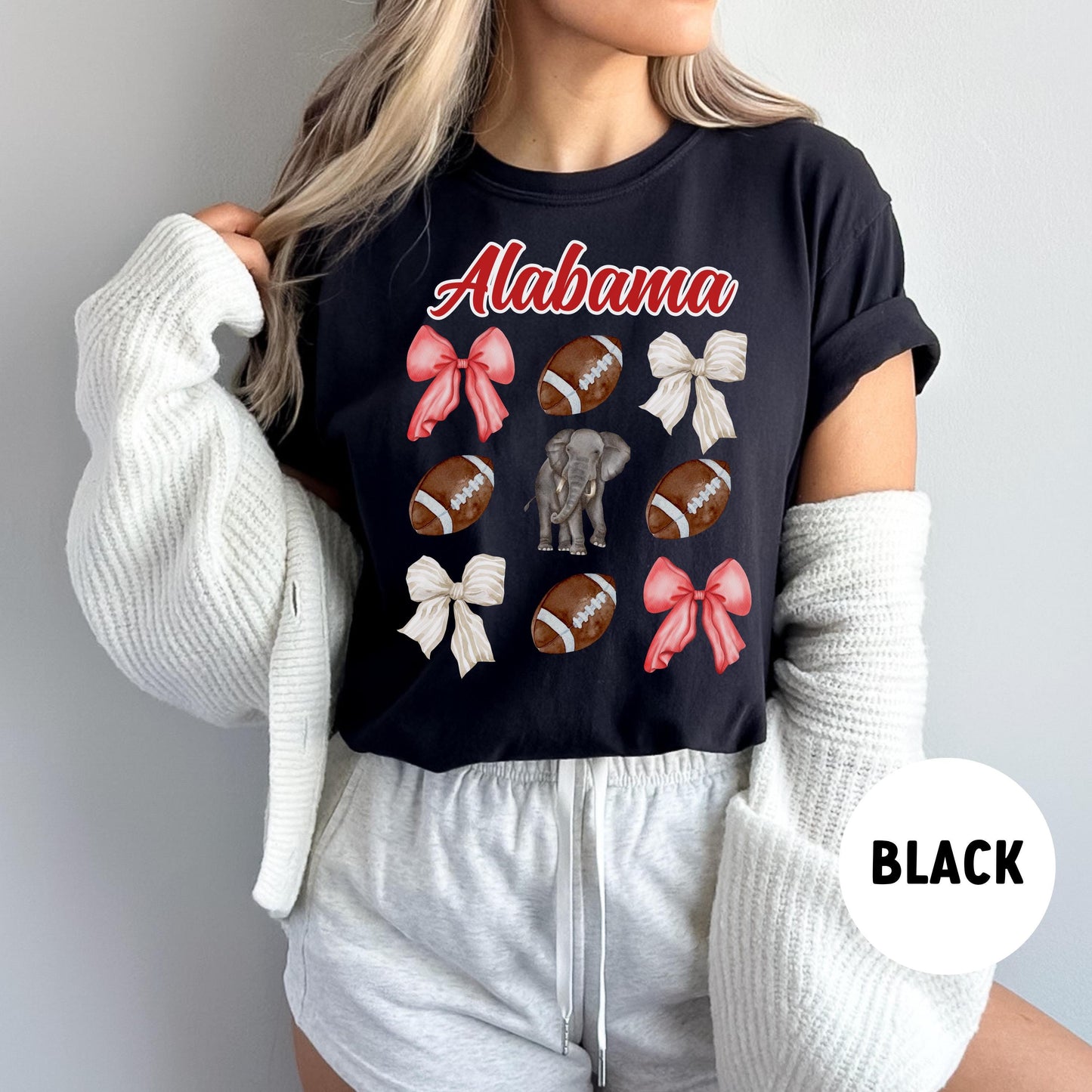 Alabama Football Shirt - Comfort Colors College Game Day Alabama Coquette