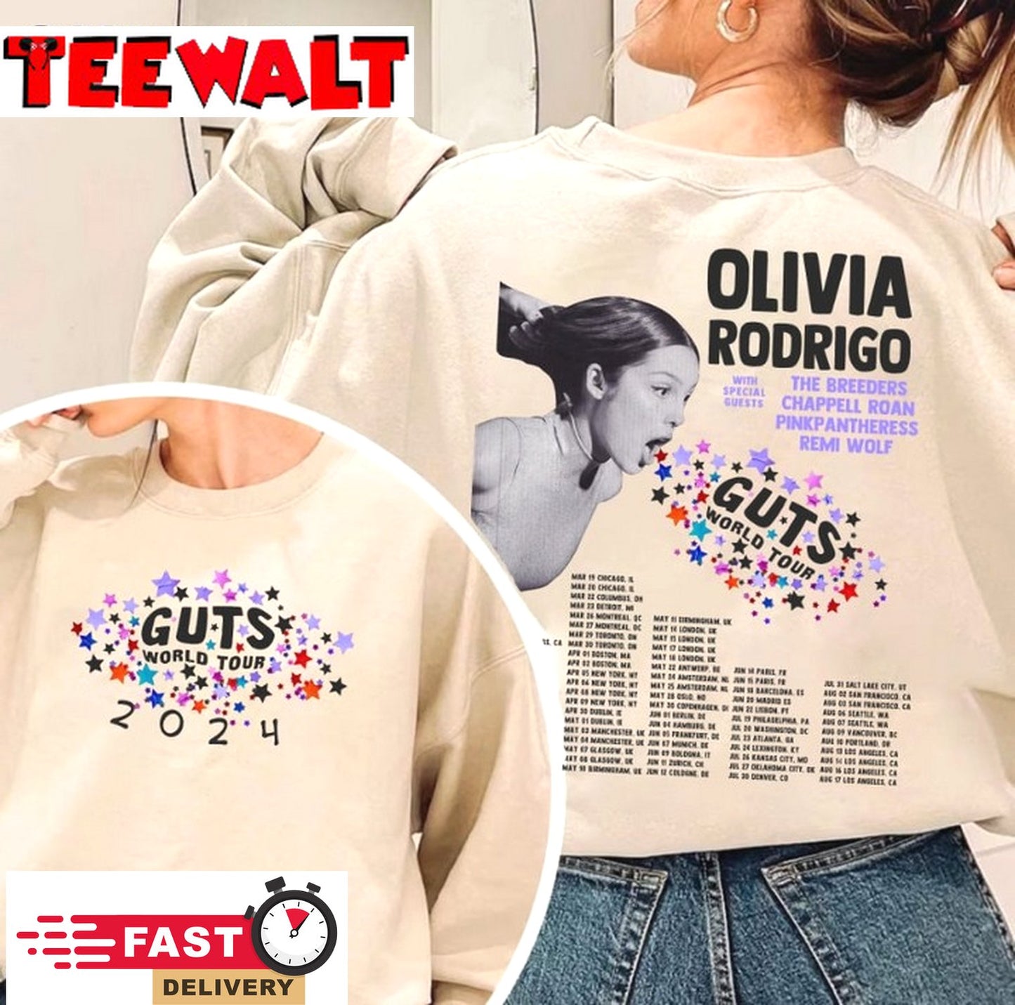 Olivia Rodrigo Guts Tour 2024 Shirt, The Guts World Tour 2024 Shirt