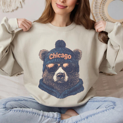 Vintage Chicago Football Sweatshirt, Game Day Team Crewneck