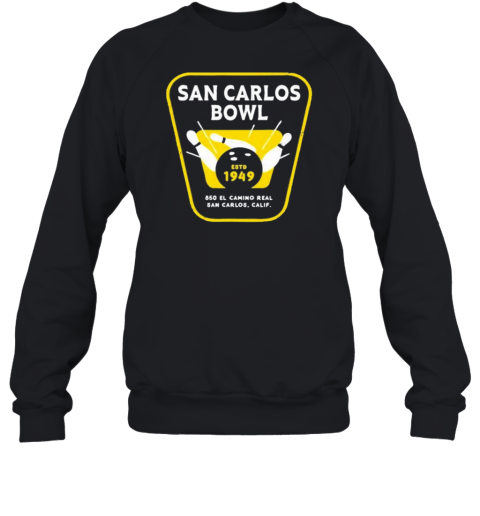 San Carlos Bowl Estd 1949 850 El Camino Real San Carlos Calif T-Shirt