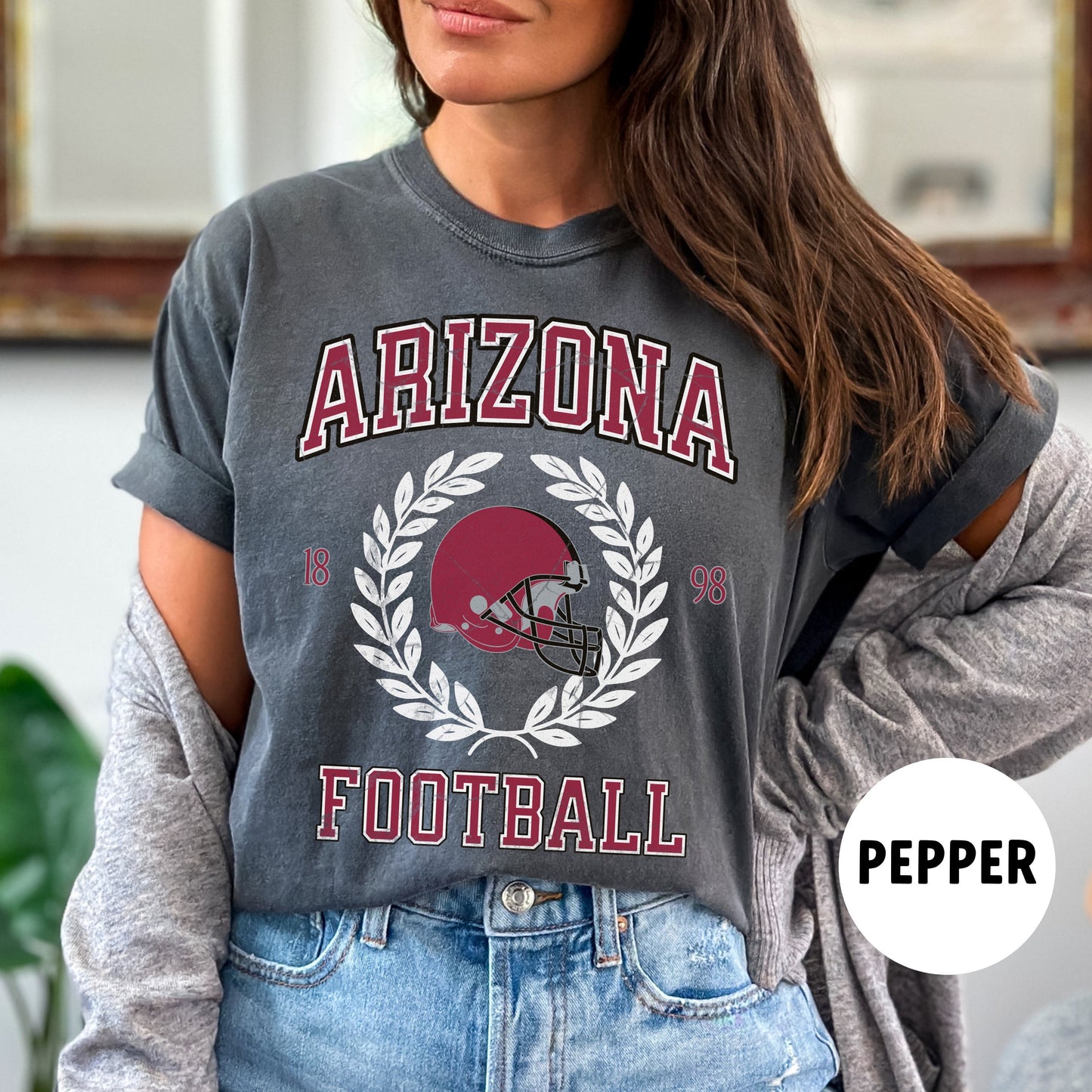 Arizona Football Shirt - Vintage Retro Cardinal Gift Tee For Football Fans