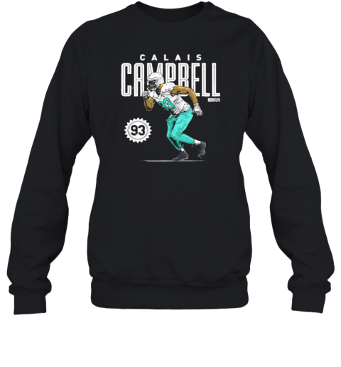 Calais Campbell Miami Dolphins number 93 T-Shirt