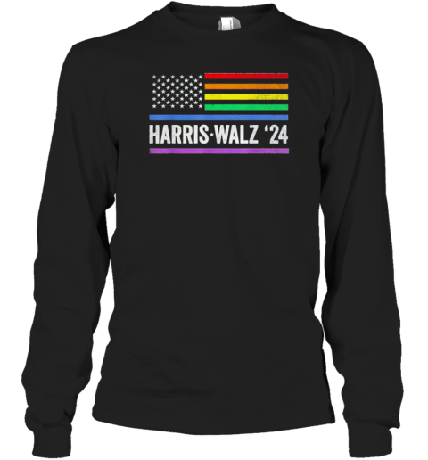 Harris Walz 2024 Election Kamala Tim Waltz American Lgbt T-Shirt