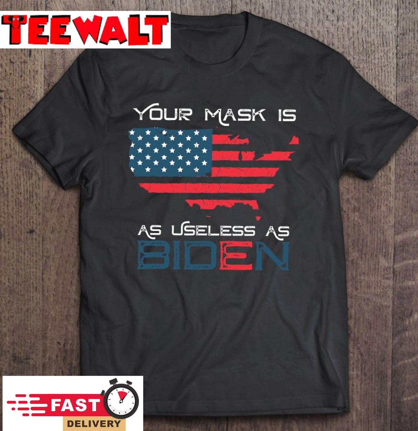 Your Mask Is As Useless As Joe Biden Vintage American Flag Unisex T Shirt