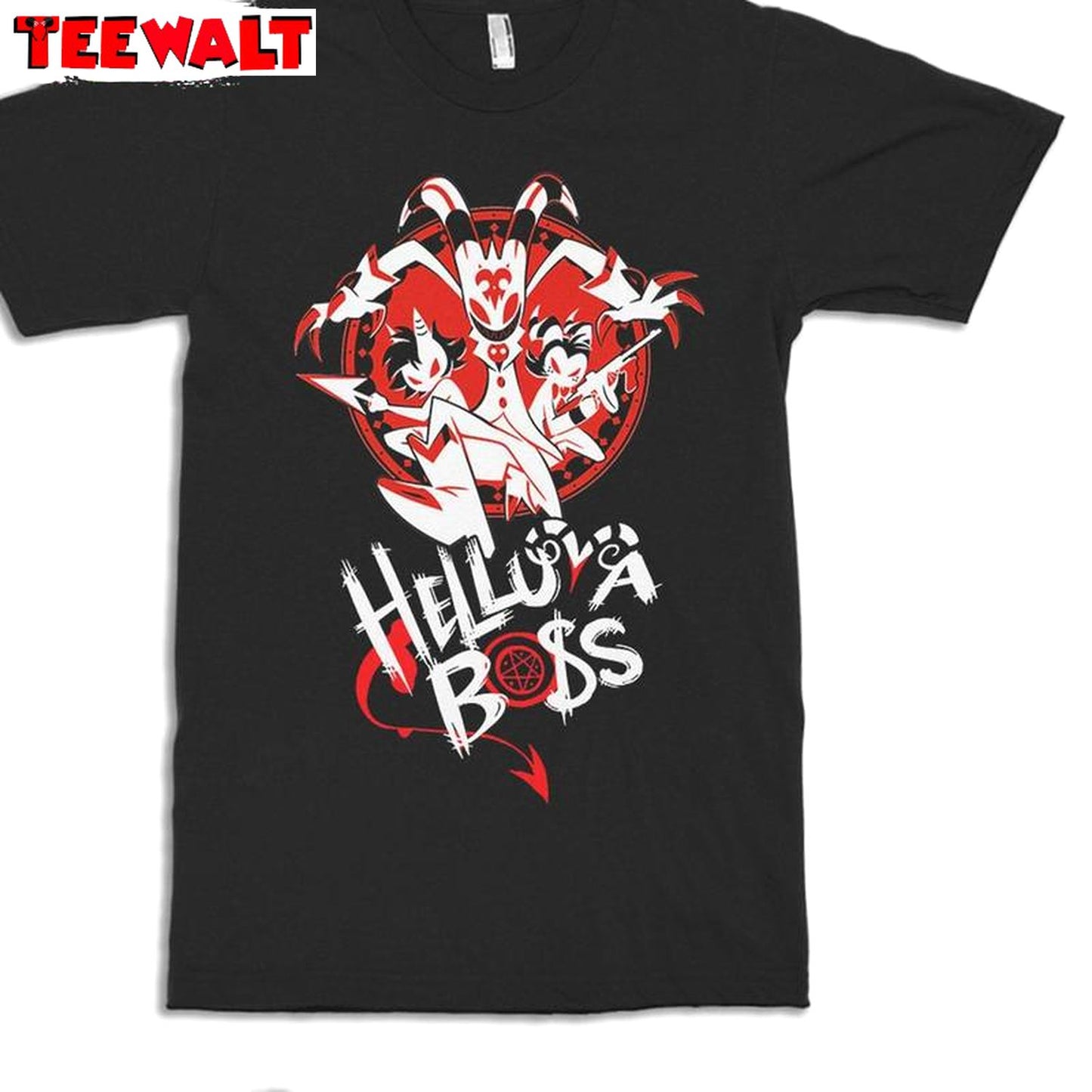 New Rare Hazbin Hotel Helluva Boss T Shirt , Cool Design Hazbin Hotel Shirt Long Sleeve