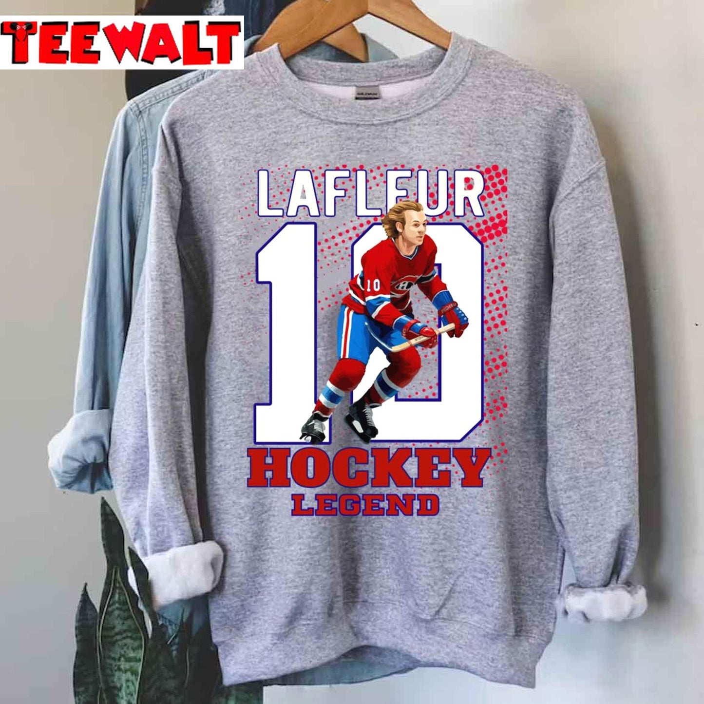 Guy Lafleur 10 Canadian Hockey Legend Unisex T-Shirt