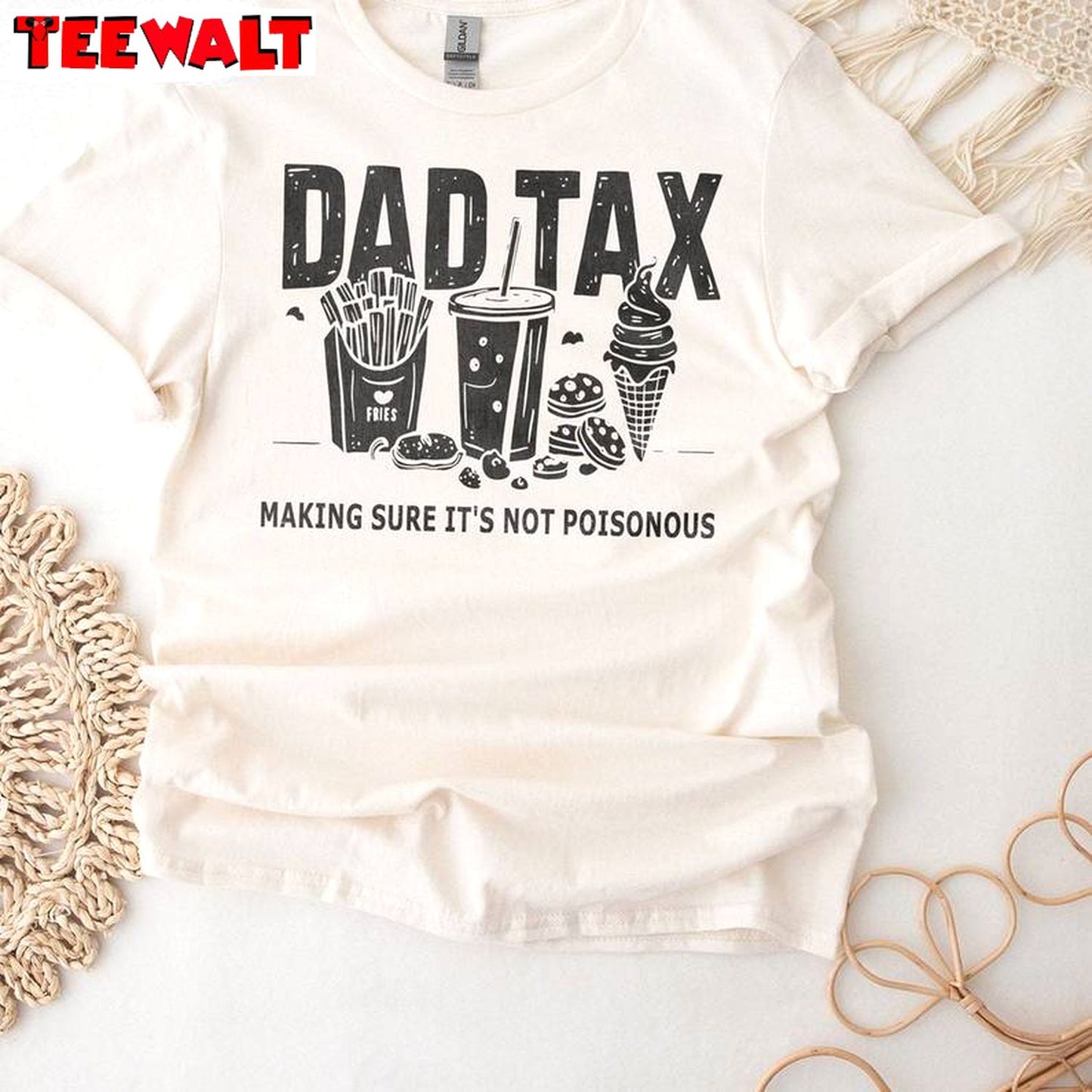 Creative Dad Tax Shirt, Cool Design Taxation Long Sleeve Crewneck