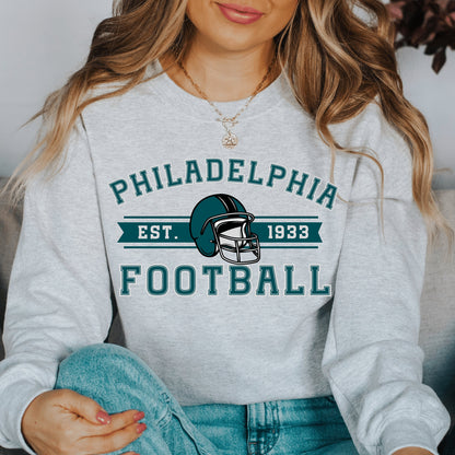 Philadelphia Football Sweatshirt - Vintage Eagle Crewneck Sweater Style