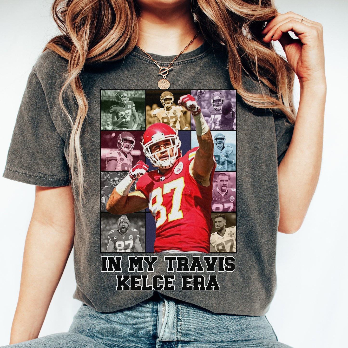 Travis Kelce Shirt - Kansas City Football Jersey, Comfort Colors Sweatshirt