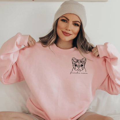 Frenchie Mama Pocket Sweatshirt - Dog Mom, Bulldog & French Bulldog Lover