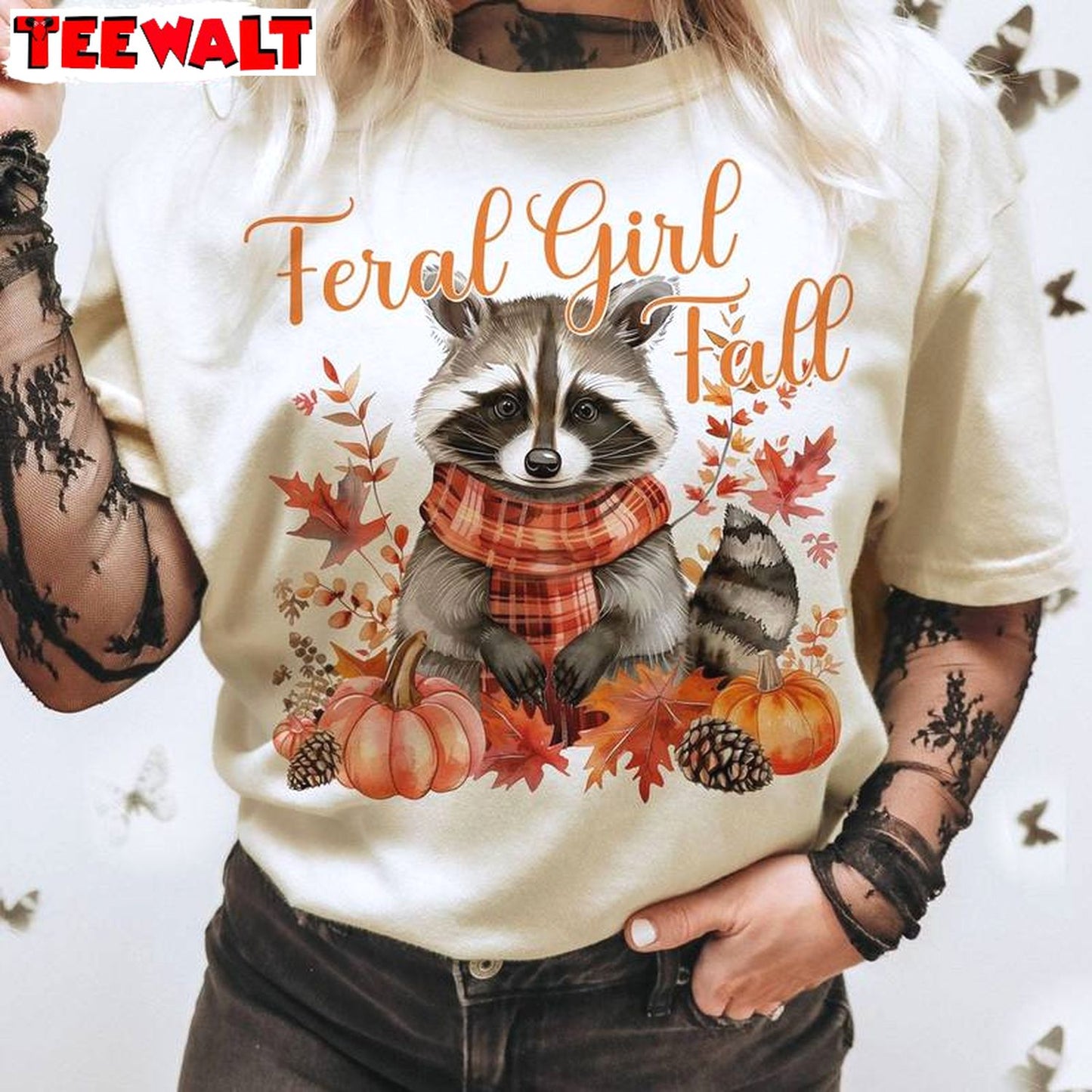 Funny Feral Girl Fall Unisex Hoodie, Trendy Feral Girl Autumn