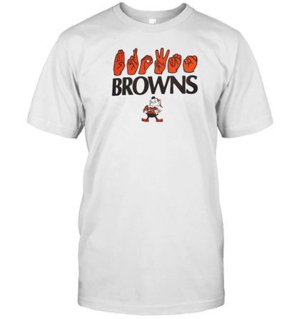 Cleveland Browns Sign Language Hands T-Shirt