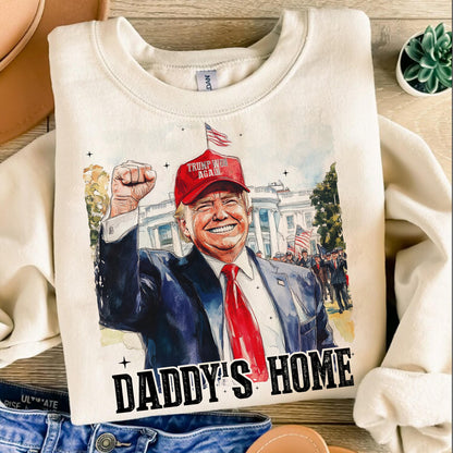 Daddy'S Home White House Trump 2024 Maga Supporter Graphic