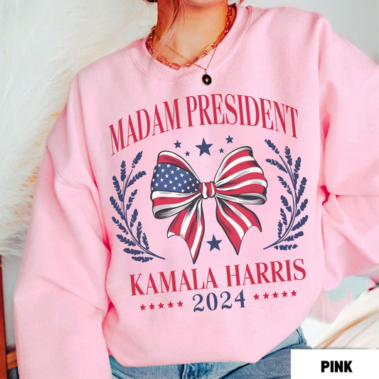 Kamala Harris 2024 Sweatshirt, Boho Aesthetic Retro Election Tee