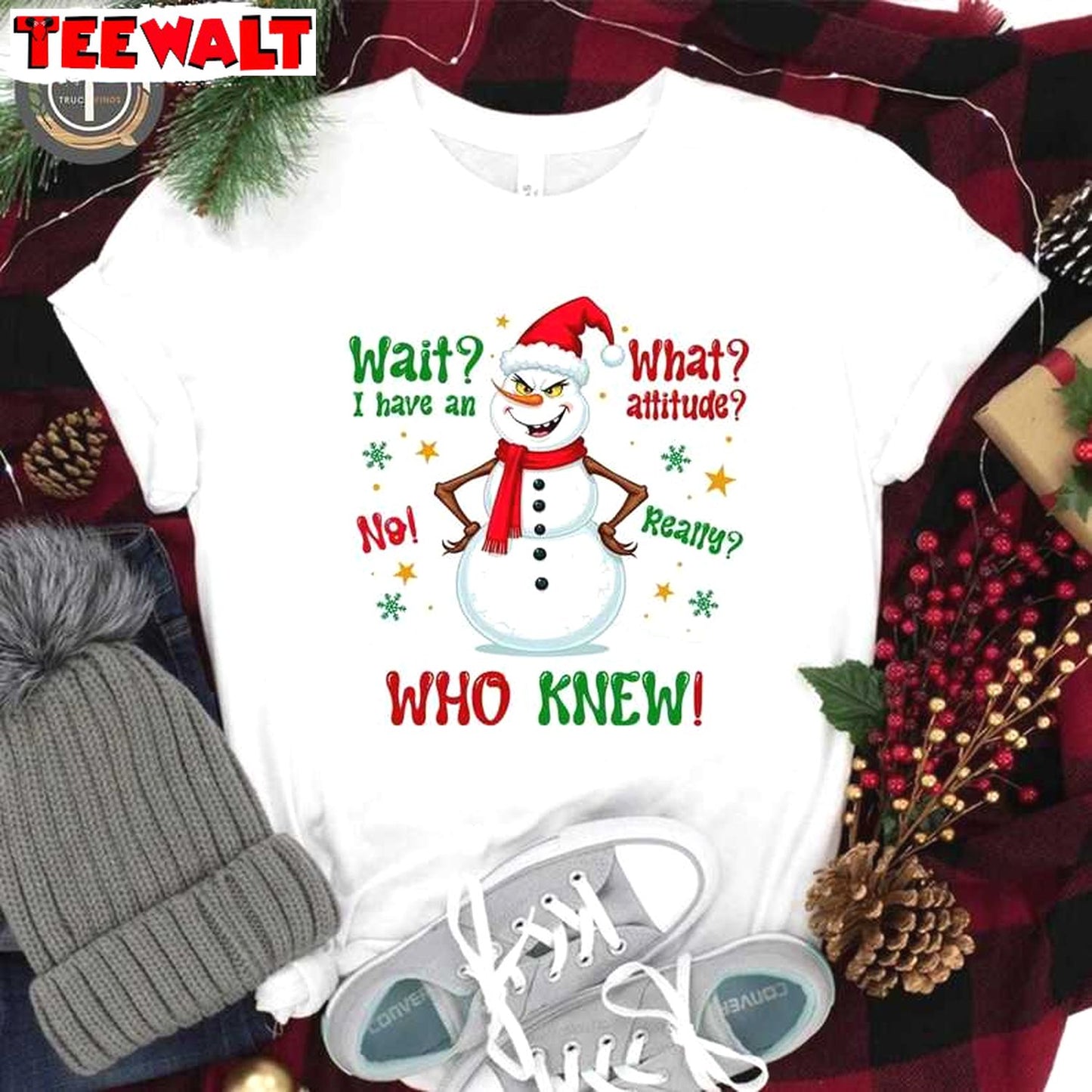 Wait What I Have An Attitude Sweatshirt, Christmas Movie Shirt