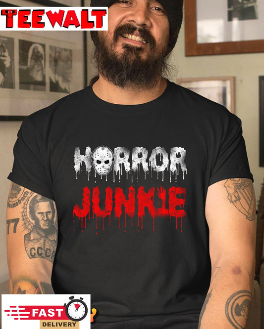 Scary Horror Movie Hockey Mask Junkie Pullover Hoodie