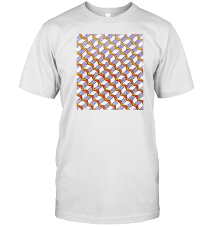 Handmade Uniform Pattern Drawing Geometric T-Shirt