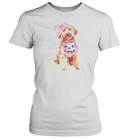 Halloween Golden Retriever Dog , Halloween Dog Ghost T-Shirt