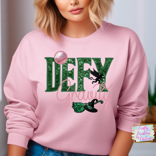 Defy Gravity Faux Sequin Wicked Sweatshirt