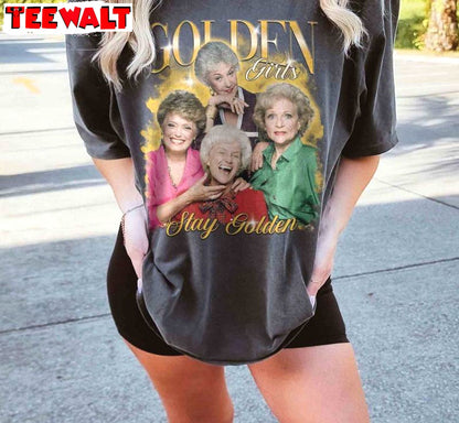 Golden Girls Thug Life Shirt, Comfort Golden Girls Short Sleeve Crewneck Sweatshirt