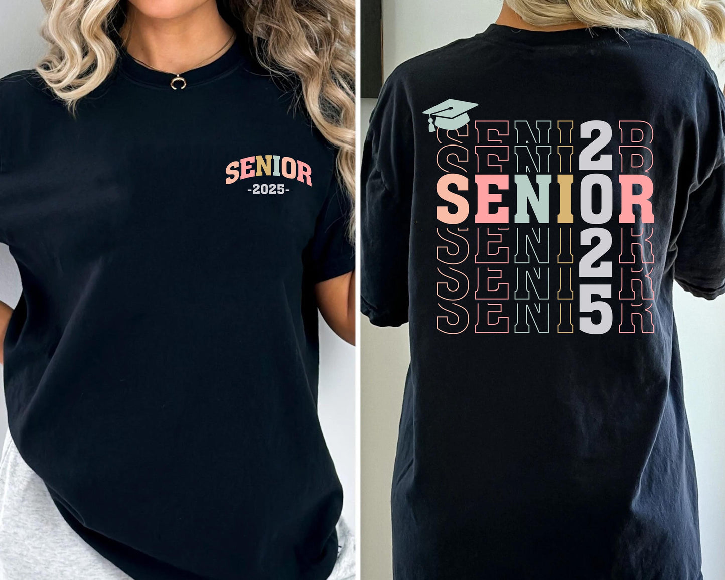 Senior 2025 Retro Shirt For Graduation Gift Seniors