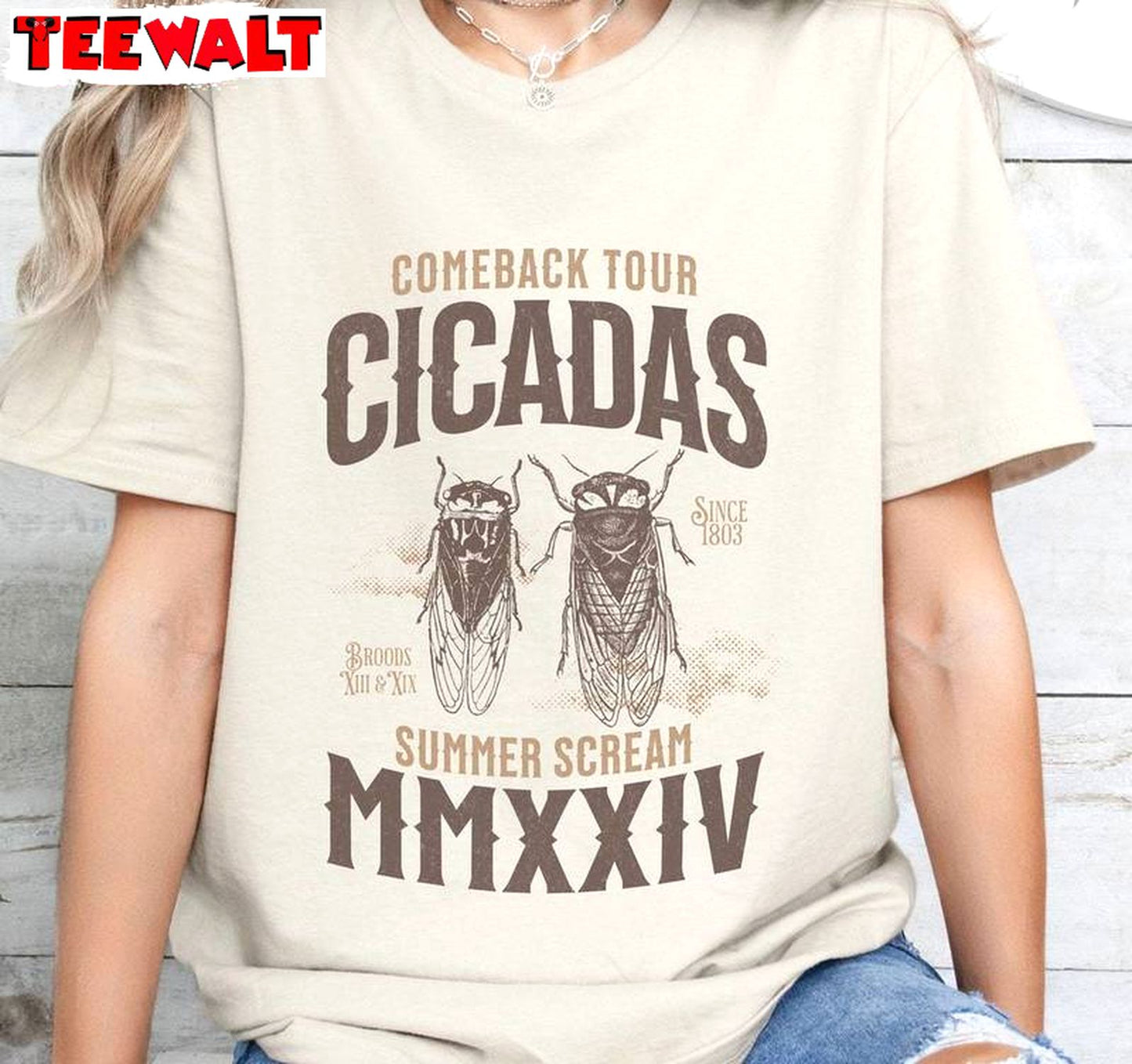 Cicada Shirt 2024 Comeback Tour Shirt, Funny Summer Unisex Hoodie Short Sleeve