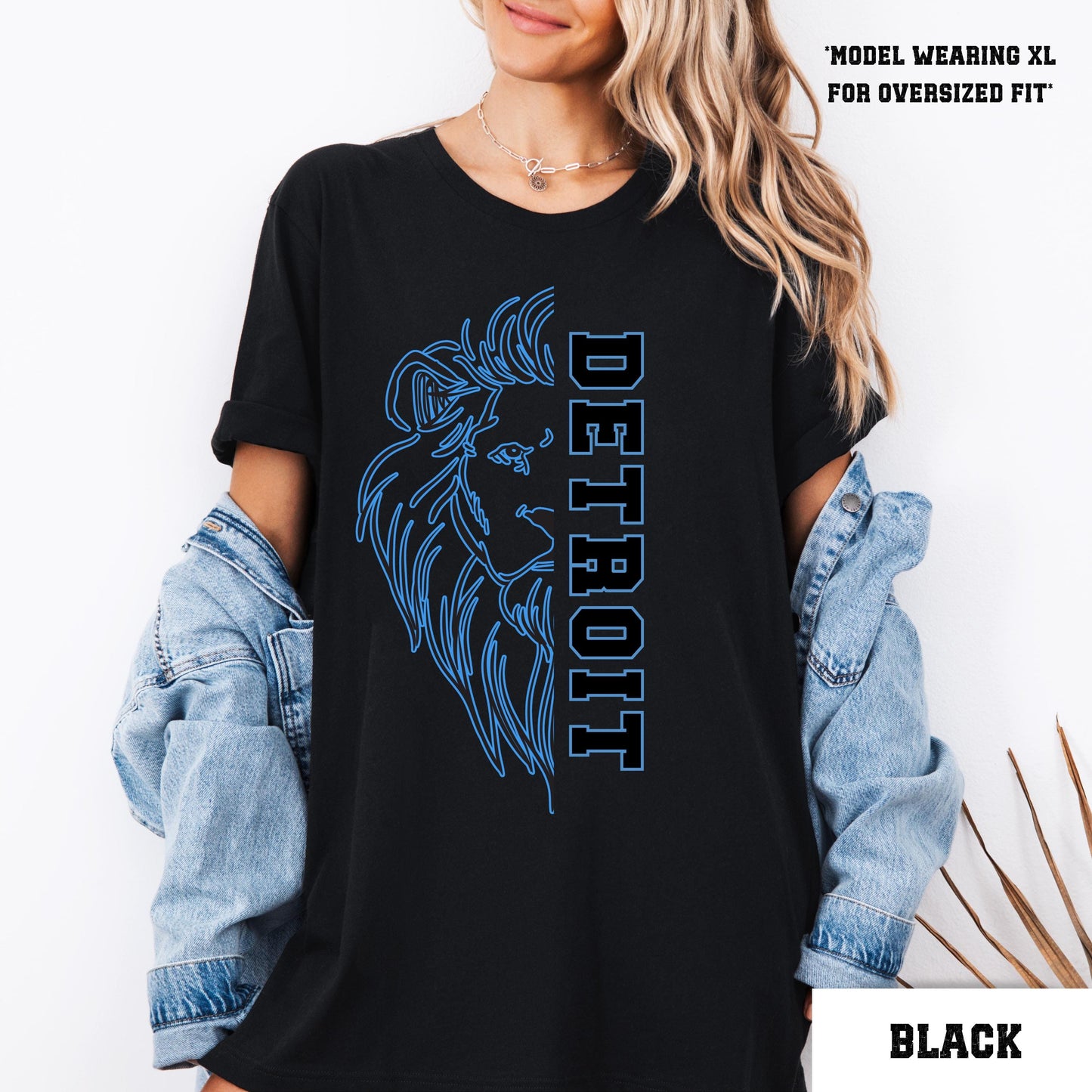 Detroit Lions Football Shirt - Retro Jared Goff Fan Apparel Gift