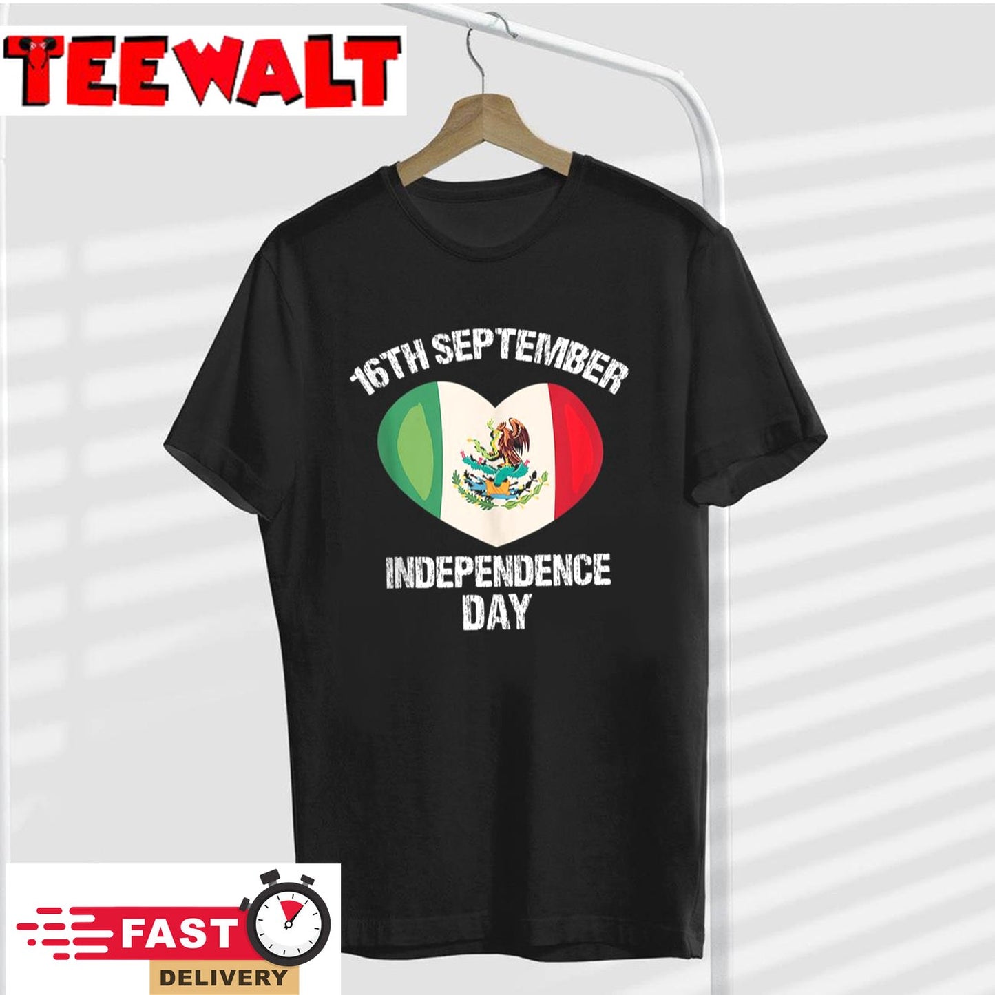 Vintage Mexico Flag 16 September Mexican T-Shirt