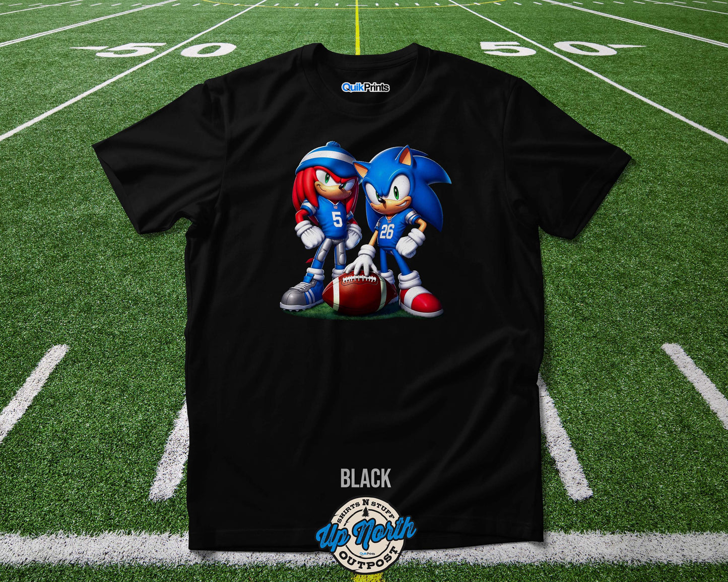 Sonic And Knuckles Detroit Football T-Shirt