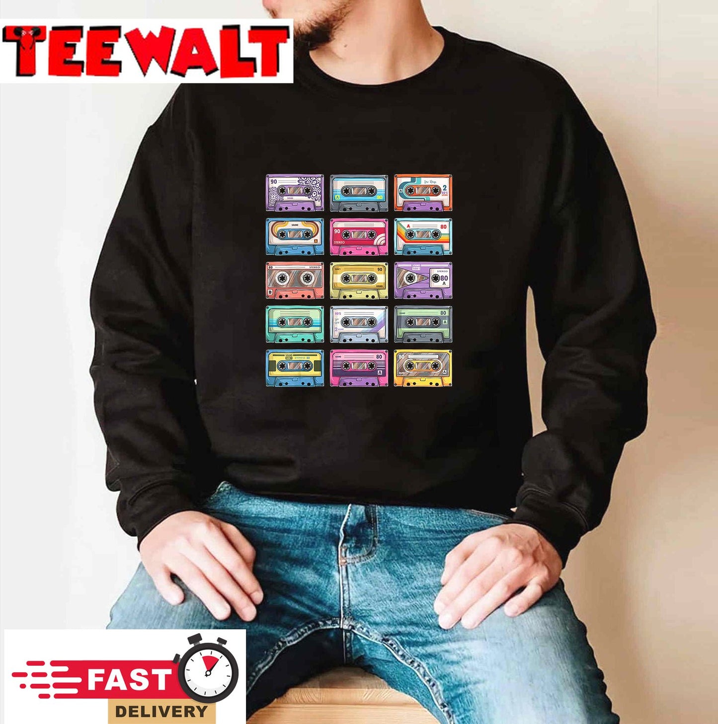 Vintage Cassette tapes Collection 80's 90's Music Mixtape T-Shirt